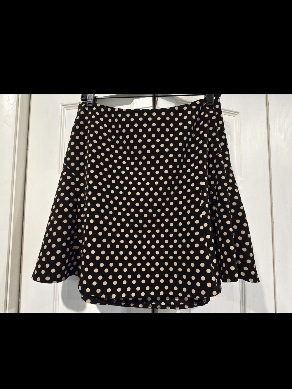 Outback Red Black Skater Skirt with Cream Polka Dots